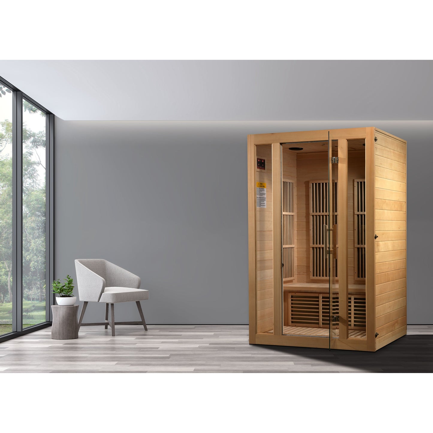 MX-J206-01 Maxxus "Seattle" 2 person Low EMF FAR Infrared Sauna Canadian Hemlock